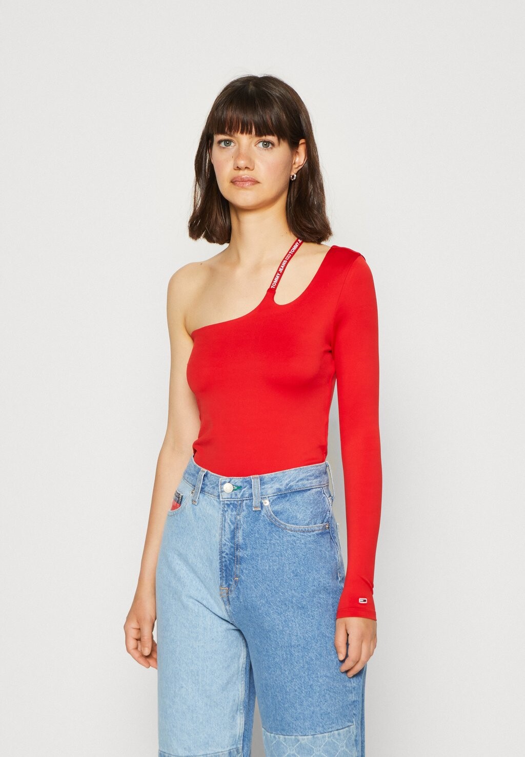 

Лонгслив Tommy Jeans, темно-малиновый, Красный