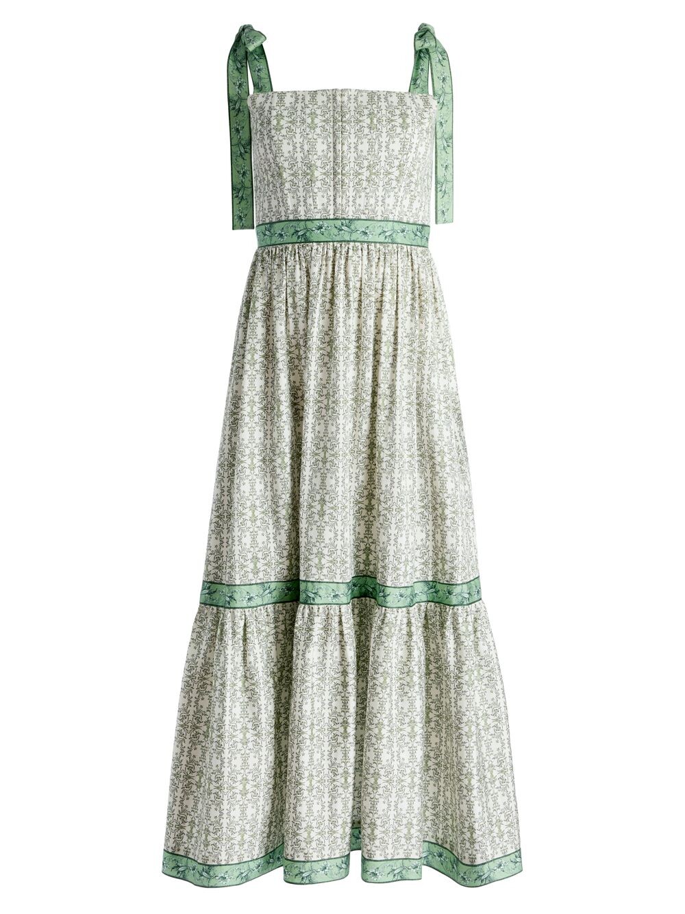 

Платье миди с корсетом из эластичного хлопка Breslin с принтом Alice + Olivia