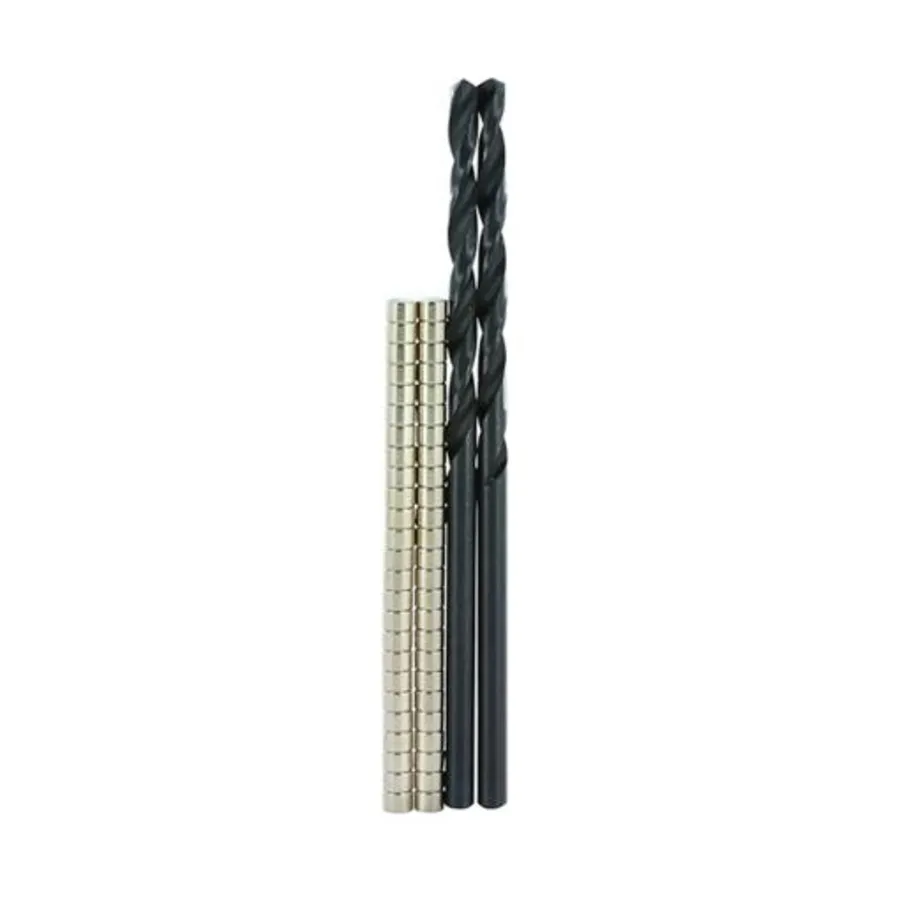

Комбинированный набор дисковых магнитов и сверл 3/32 x 1/16 дюйма, Disc Magnets & Drill Bits