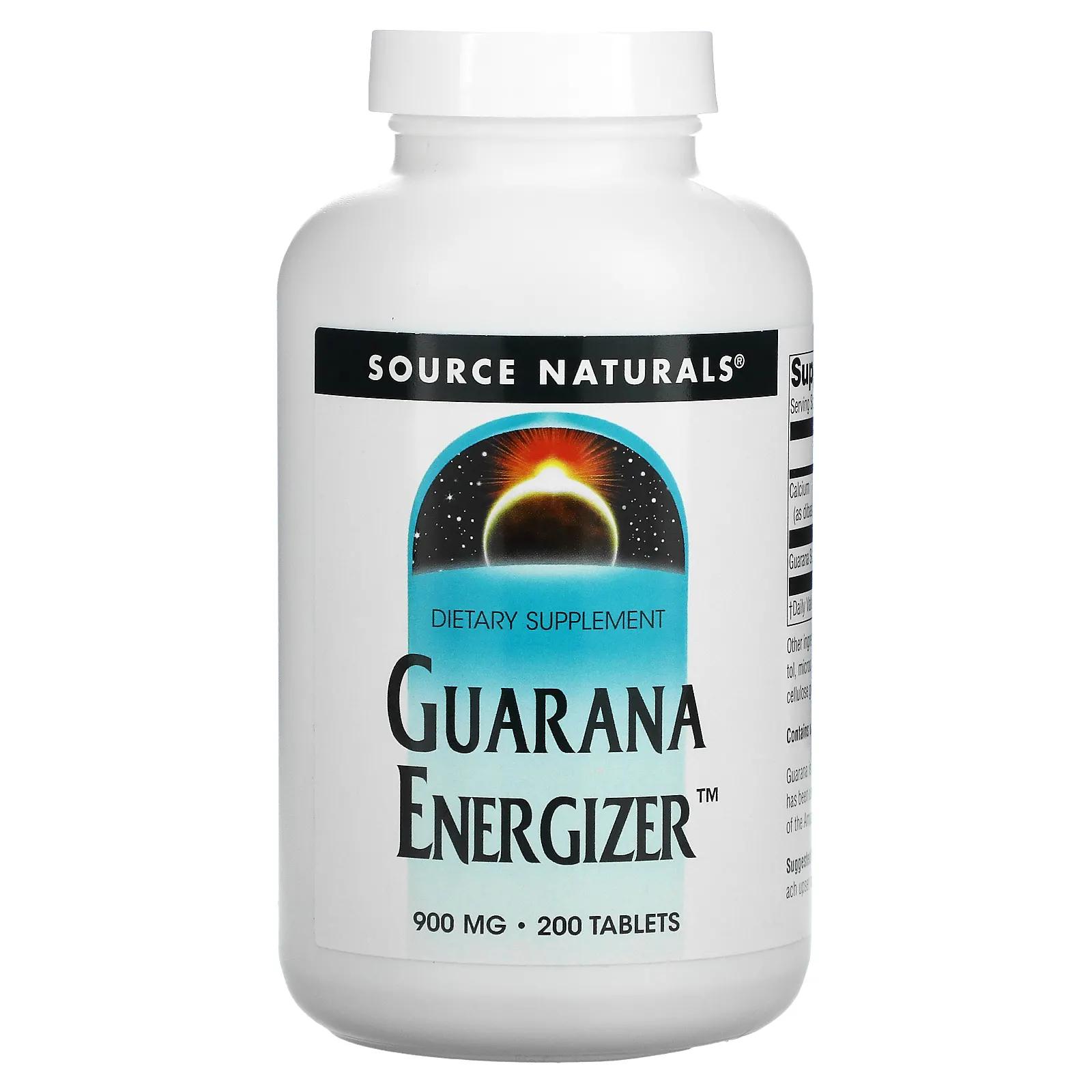 Source Naturals Энергетическое средство гуарана 900 мг 200 таблеток