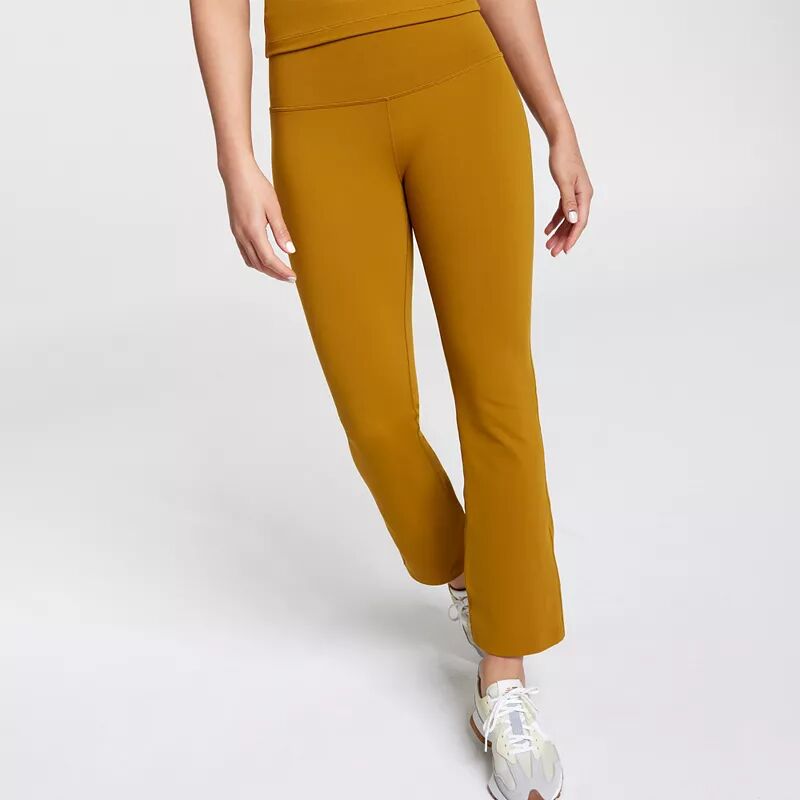 Calia Женские укороченные расклешенные брюки Essentials с высокой посадкой, коричневый