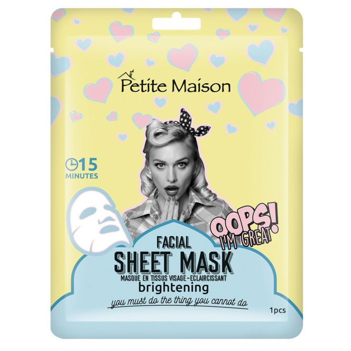 Маска для лица Sheet Mask Brightening Mascarilla Facial Iluminadora Petite Maison, 25 ml гликолевая осветляющая маска для лица с тыквой и медом pumpkin honey glycolic mask 50гр