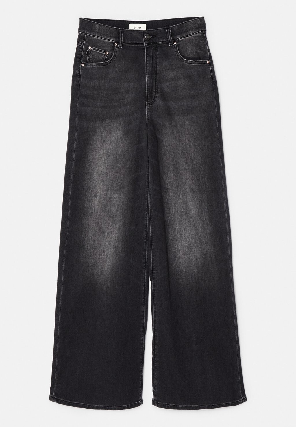 

Джинсы свободного кроя HEPBURN WIDE LEG HIGH RISE DL1961, темно-серый