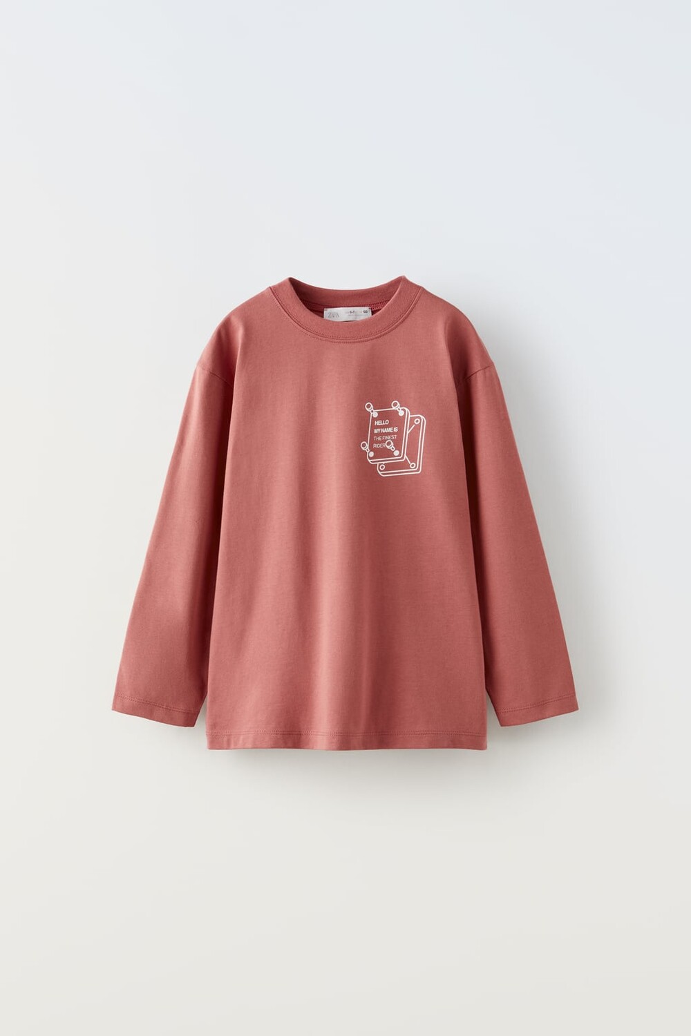 

Футболка с принтом ZARA, краснотый