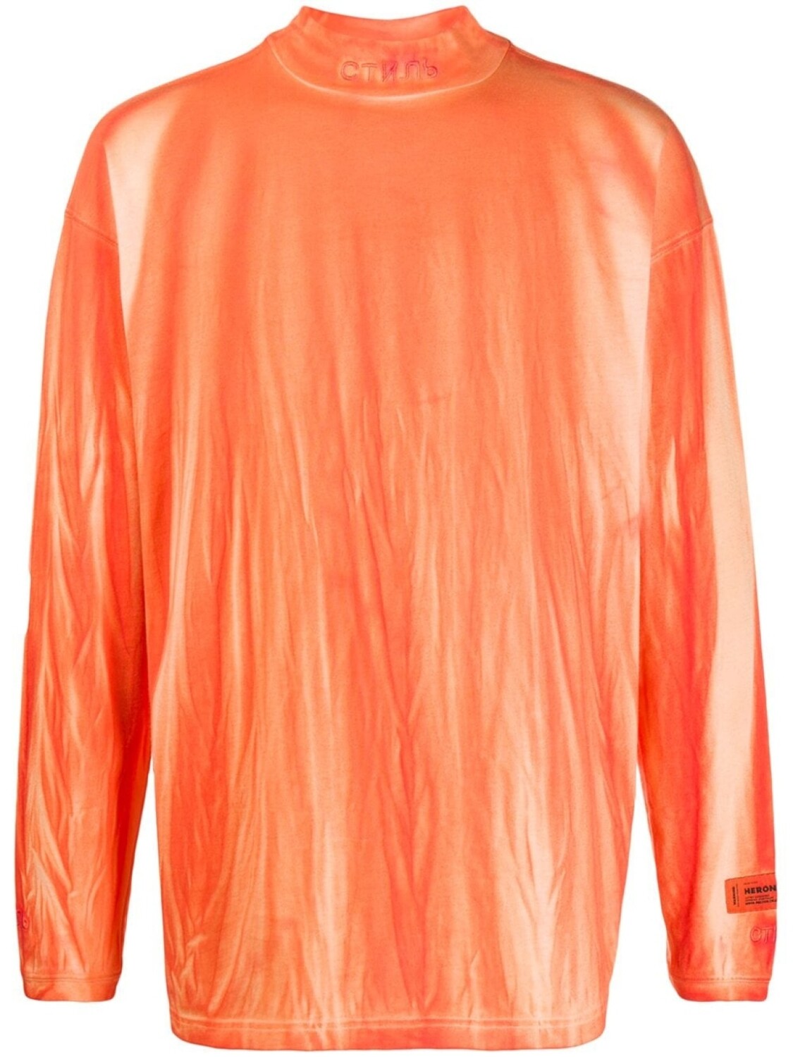 

Heron Preston свитер с высоким воротником, оранжевый