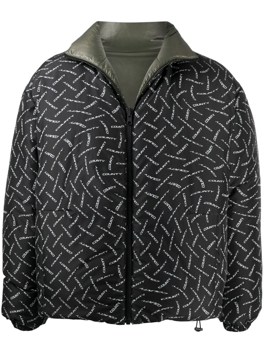 

Пуховик County с логотипом Marcelo Burlon County of Milan, черный