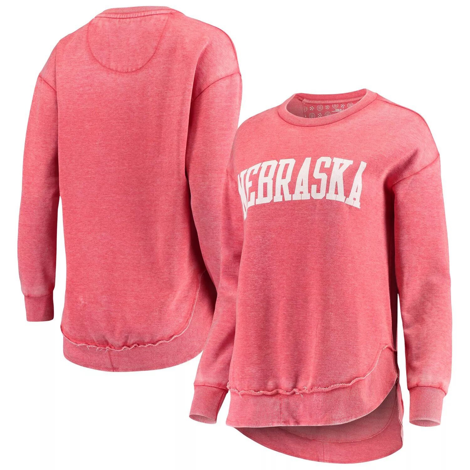 

Женский свитшот Pressbox Scarlet Nebraska Huskers Vintage Wash Pullover