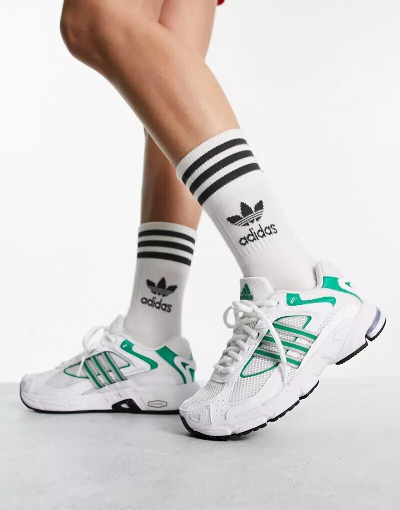 

Бело-зеленые кроссовки adidas Originals Response CL