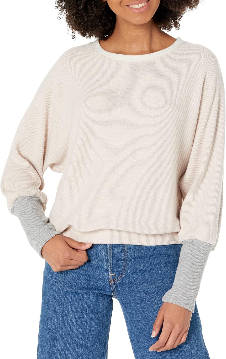 

Толстовка Color-Block Dolman SUNDRY, цвет Heather Grey/Blush