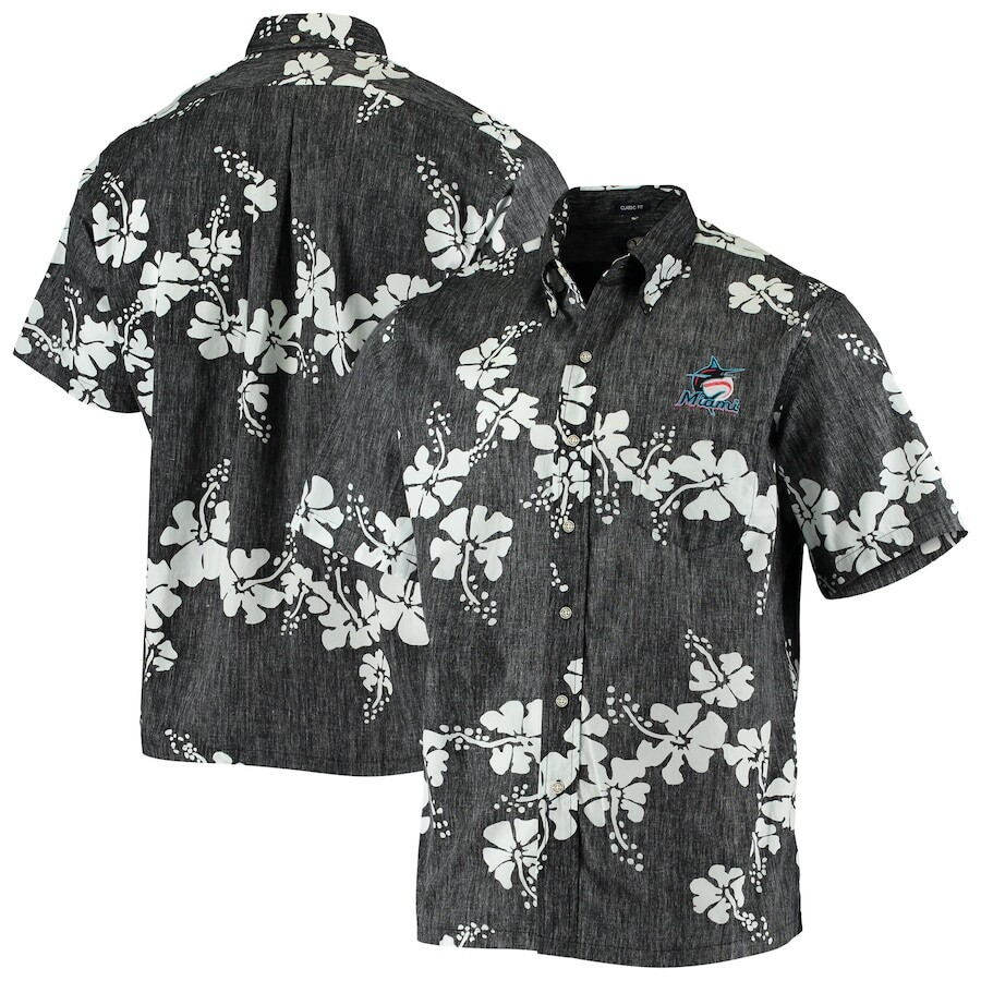 

Рубашка Reyn Spooner Miami Marlins, черный