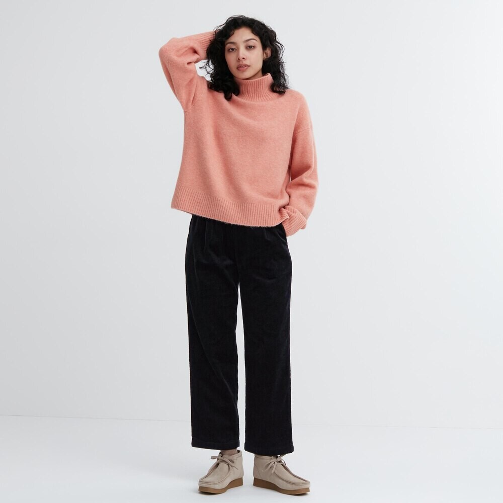 

Брюки Uniqlo вельветовые эластичные повседневные, черный