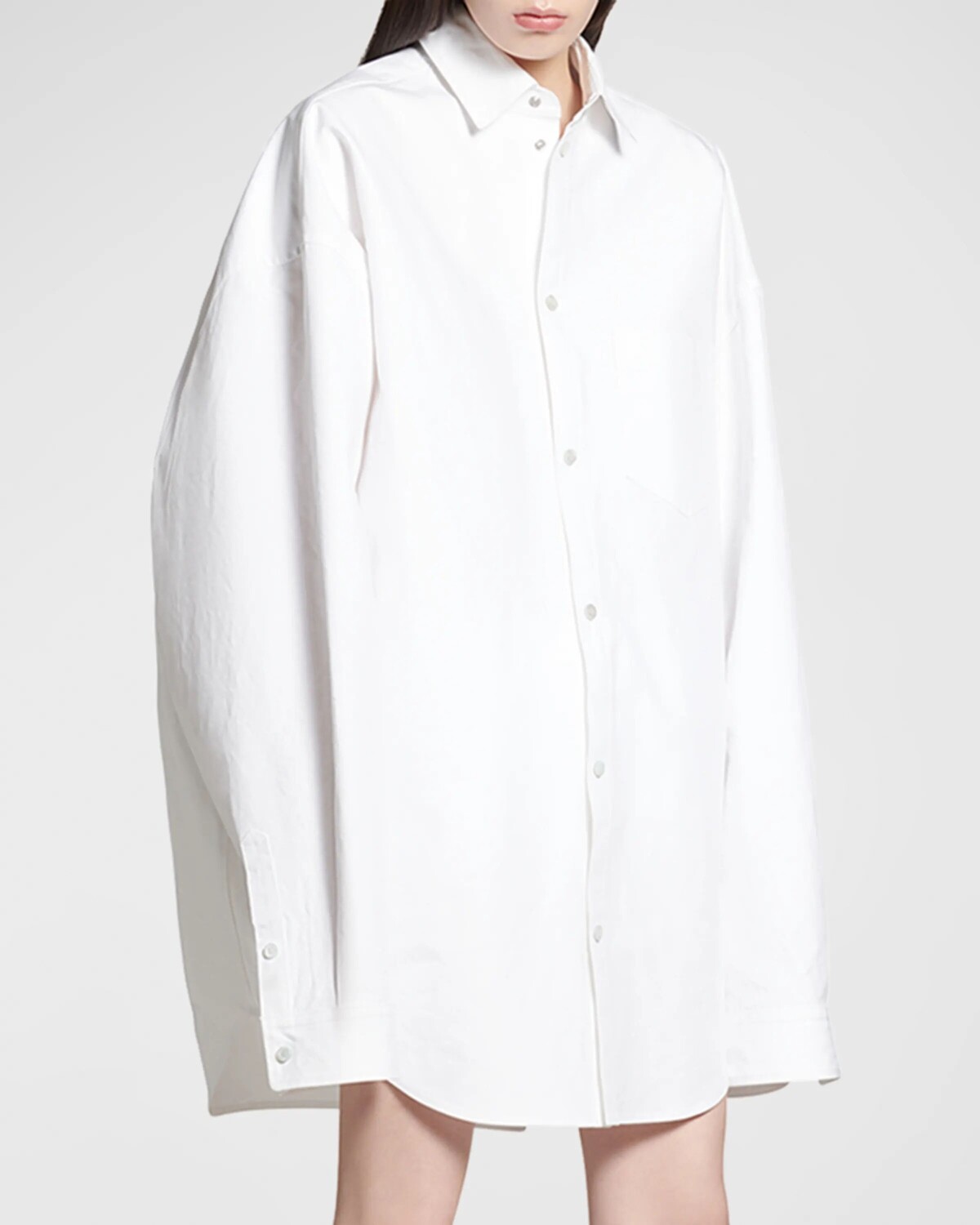

Верхняя одежда рубашка большого кроя Balenciaga, цвет 9140 White/White