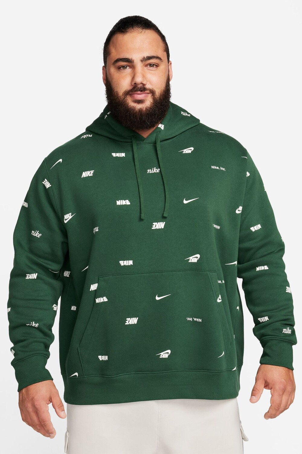 

Клубная флисовая толстовка с принтом натягивающаяся через голову Nike, зеленый