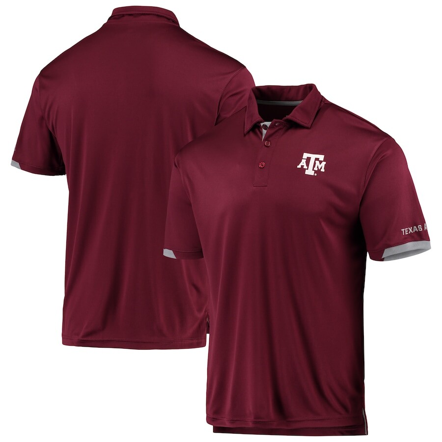 

Поло с коротким рукавом Colosseum Texas A And M Aggies, бордовый