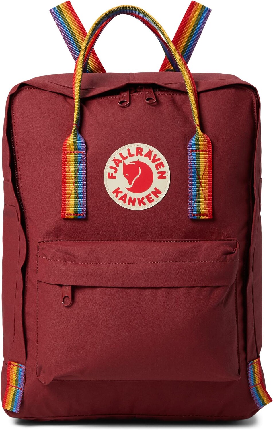 

Рюкзак Kanken Rainbow Fjällräven, цвет Ox Red/Rainbow Pattern