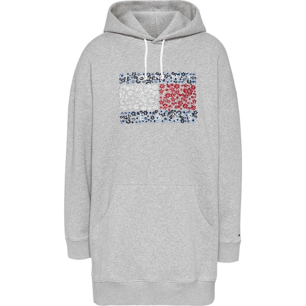 

Худи Tommy Jeans Floral Flag Dress, серый