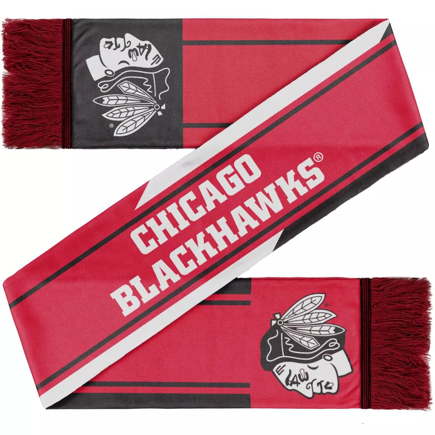 

Шарф с надписью FOCO Chicago Blackhawks Color Wave