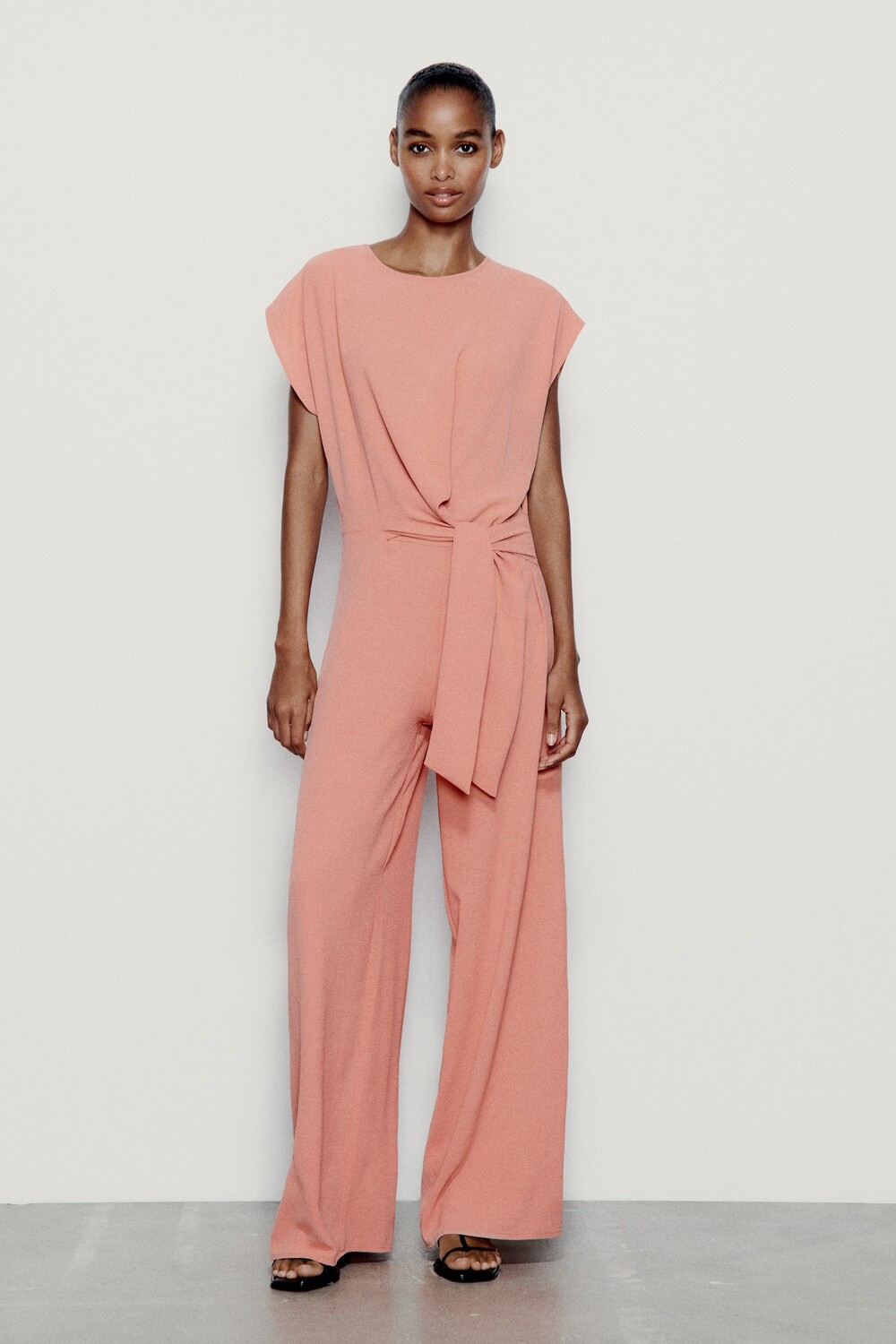 

Стреляющаяся джемпер с узелом Zara, розовый