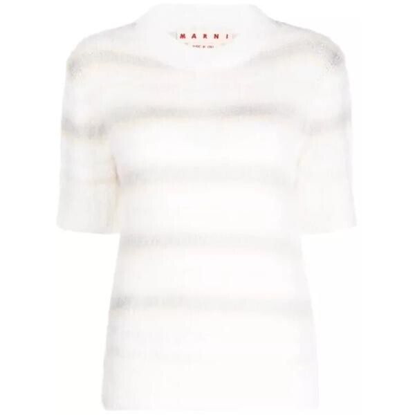 

Футболка brushed mohair t-shirt Marni, белый