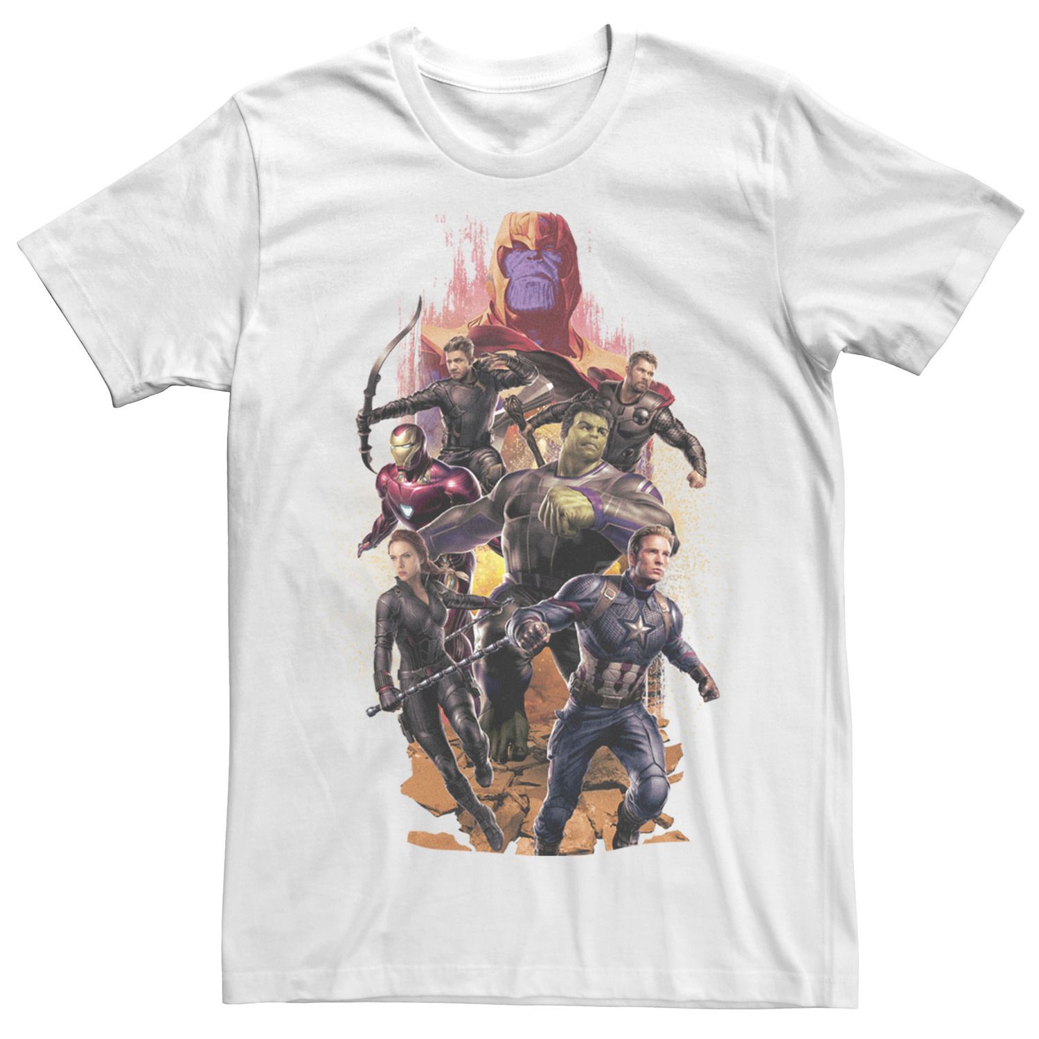 Мужская футболка с коллажем Avengers Endgame Final Battle Marvel