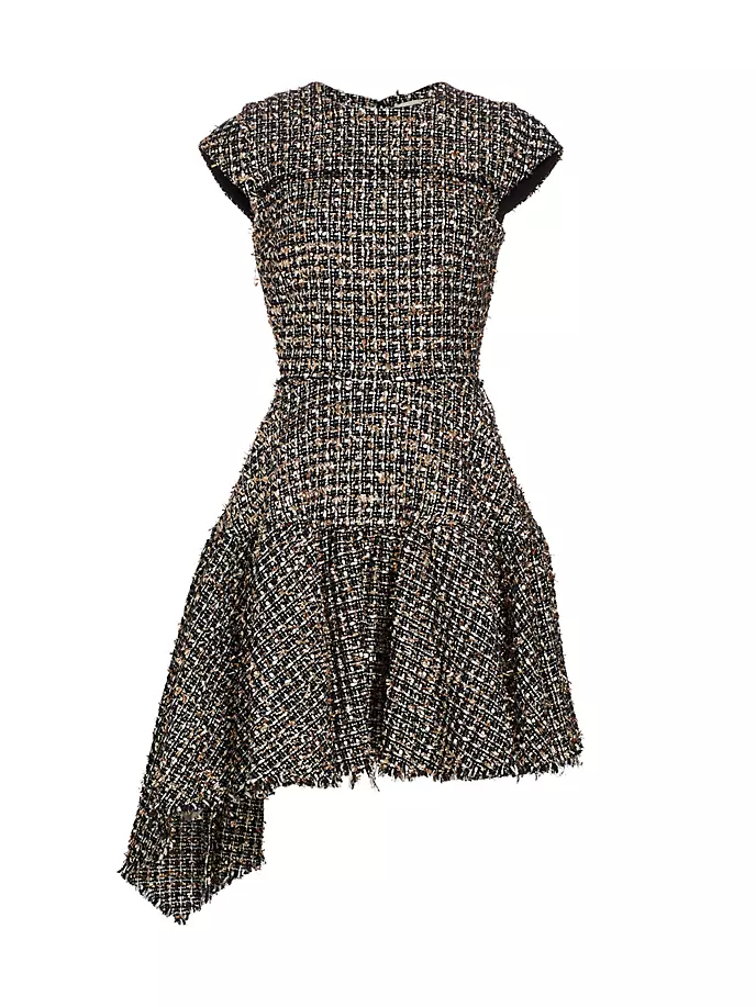 

Асимметричное мини-платье из твида с мишурой Jason Wu Collection, черный