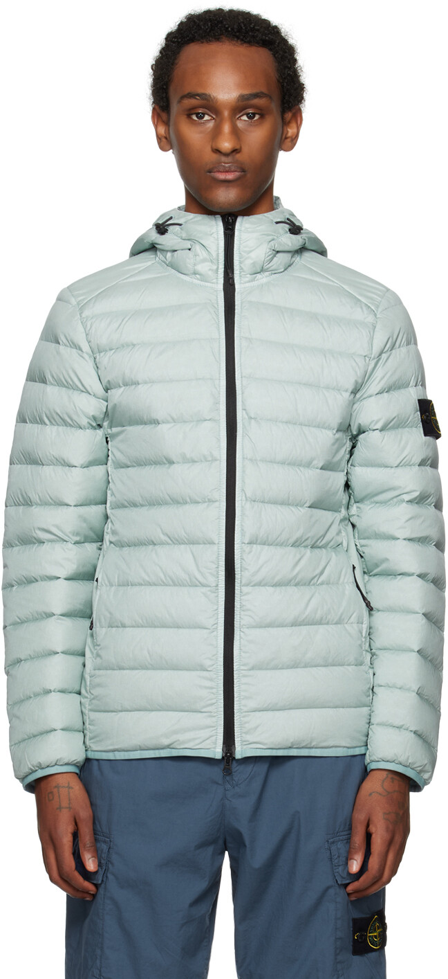

Синий - Пуховик из тканого материала Chambers Loom Stone Island