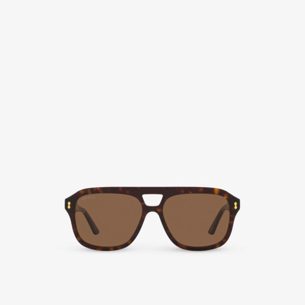

Gc002033 gg1263s солнцезащитные очки из ацетата в прямоугольной оправе Gucci, коричневый