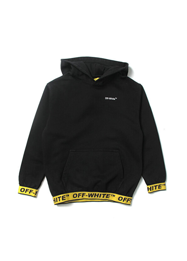

Черная толстовка с капюшоном для мальчика Off-White