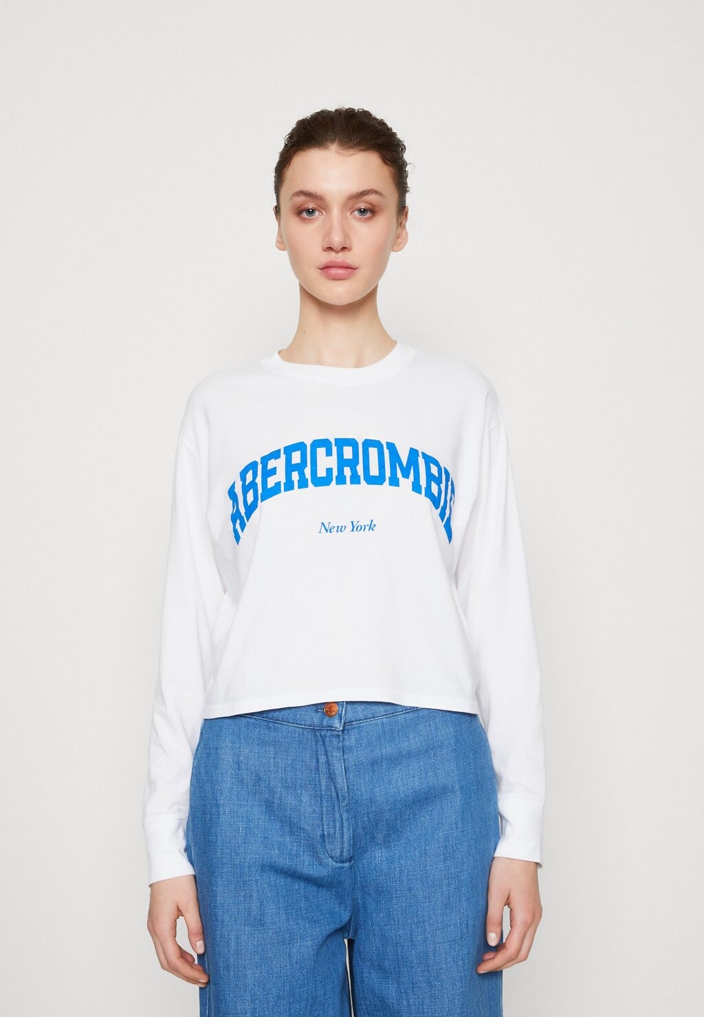 

Топ с длинными рукавами Abercrombie & Fitch, белый