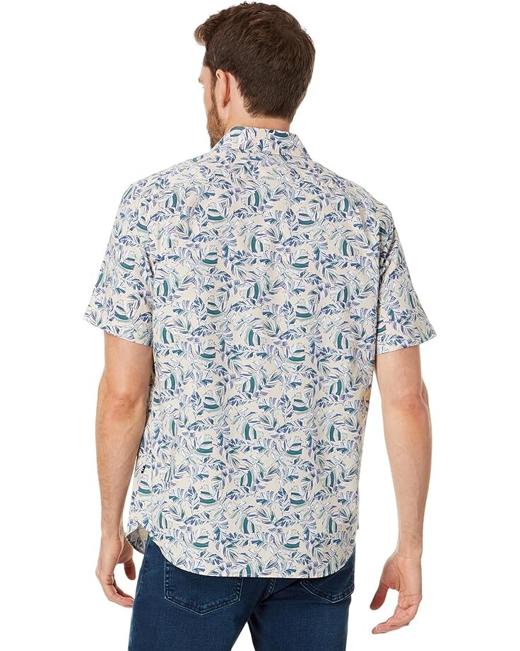 

Рубашка Nautica Sustainably Crafted Printed Short Sleeve Shirt, цвет Oatmeal