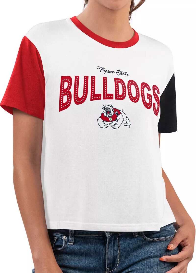 

Белая спринтерская футболка G-III for Her для женщин Fresno State Bulldogs