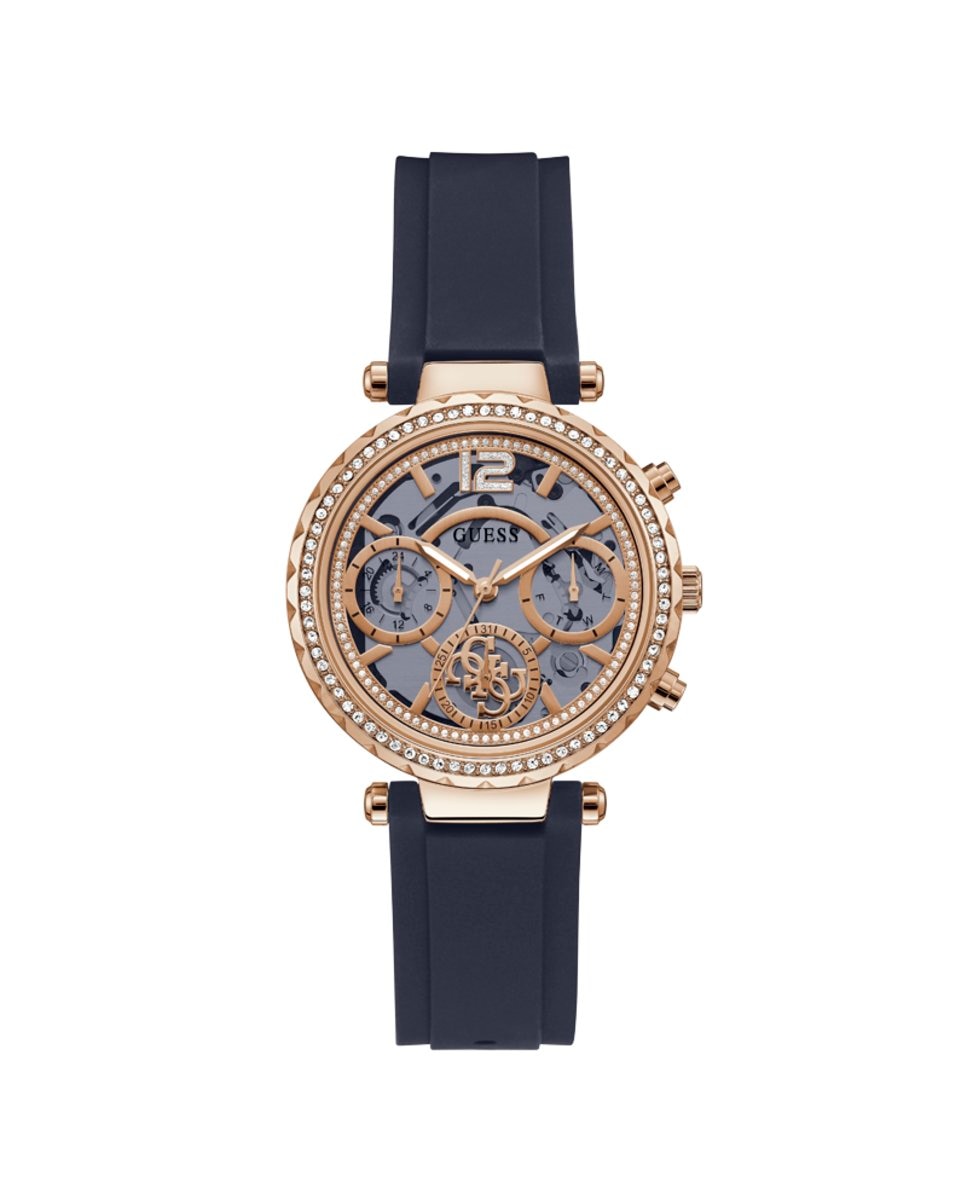 Женские часы Solstice GW0484L2 с силиконовым ремешком и синим ремешком Guess, синий силиконовые женские часы charisma gw0621l5 на коричневом ремешке guess коричневый