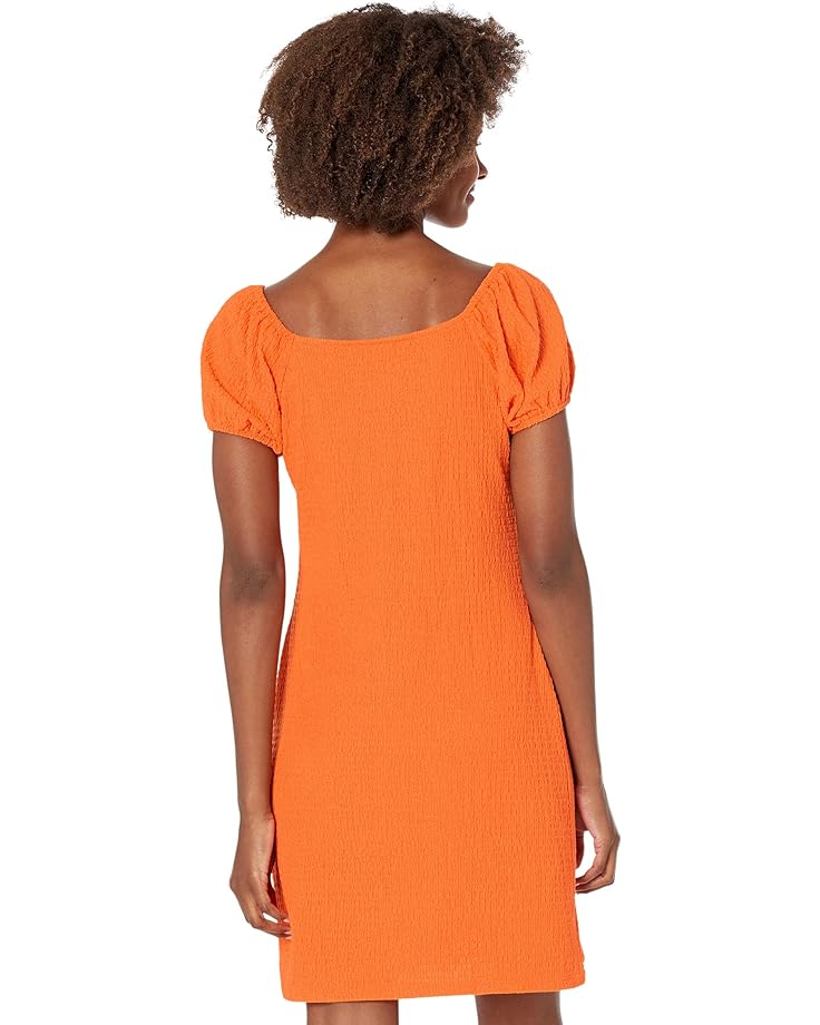 Платье Tommy Hilfiger Button Front Puff Sleeve Dress, цвет Mandarin платье truce button front denim eyelet sleeve dress