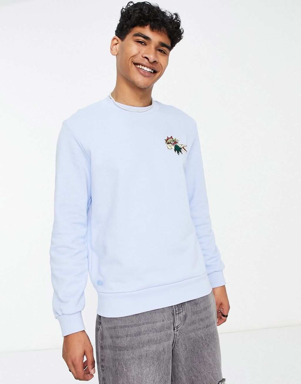 

Синий свитшот с круглым вырезом Lacoste Holiday