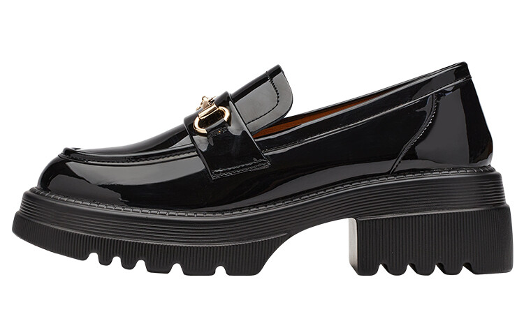 

Лоферы женские Gracegift, цвет Black lacquer