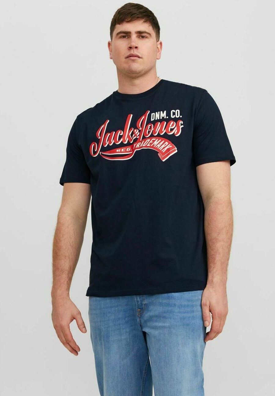 

футболка с принтом ELOGO TEE SS O-NECK 2 COL Jack & Jones, темно-синий пиджак