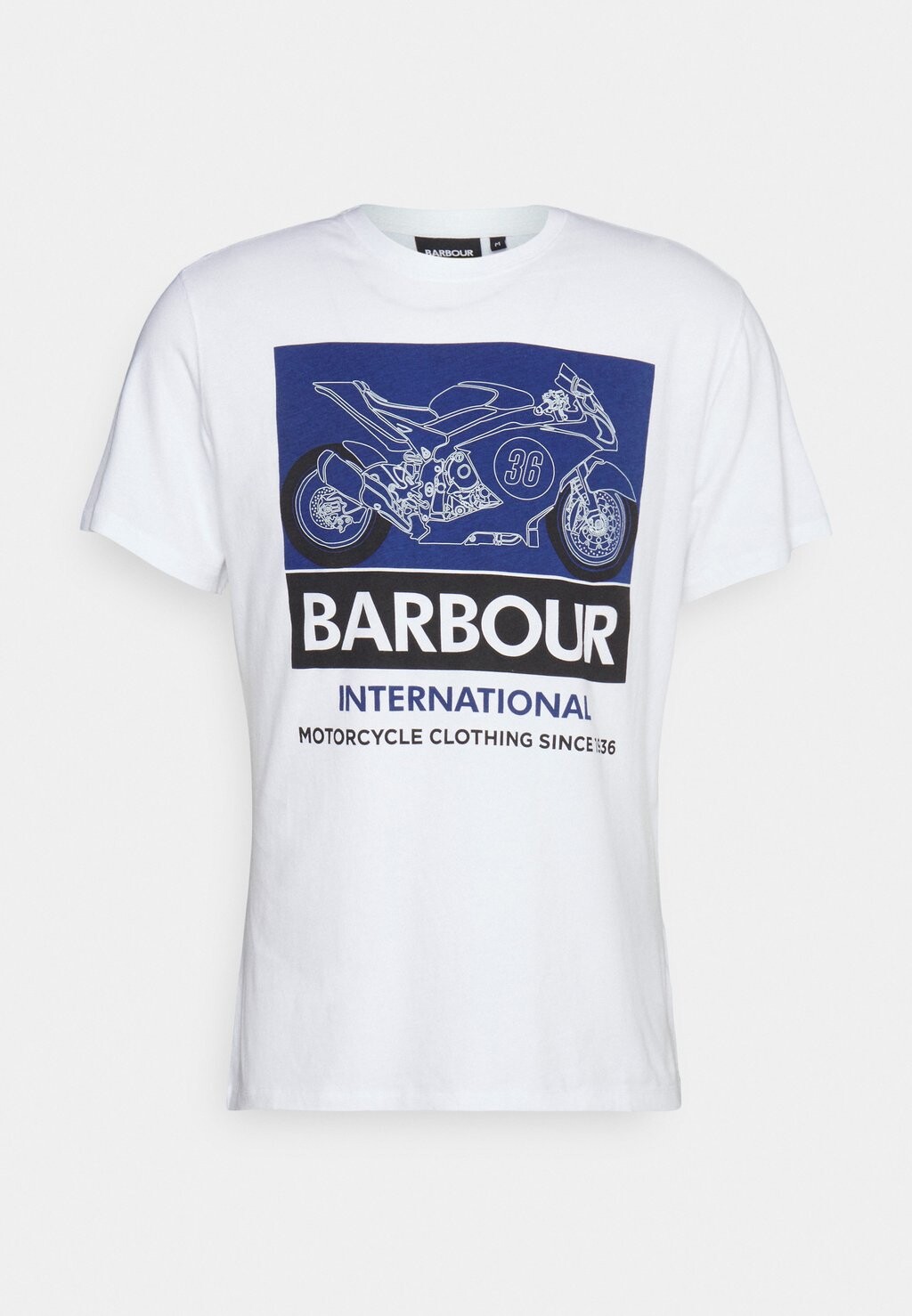 

Футболка с принтом Barbour, белый