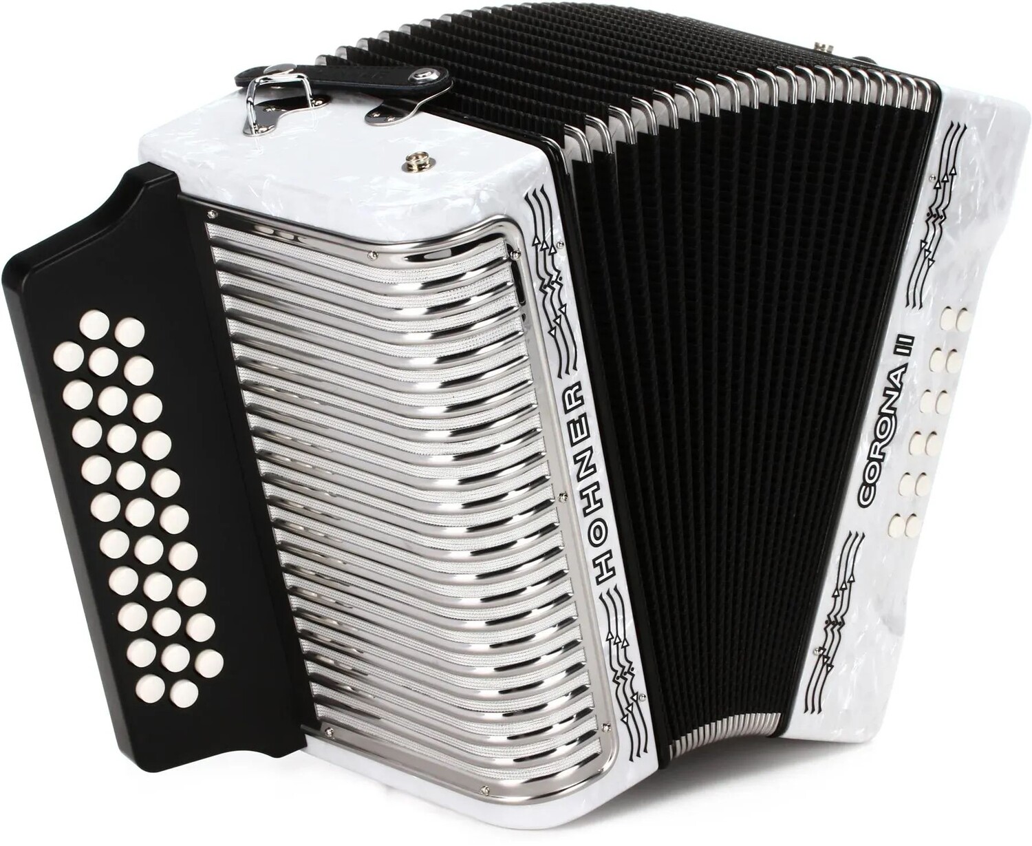 

Диатонический аккордеон Hohner Corona II - клавиши F/Bb/Eb - белый
