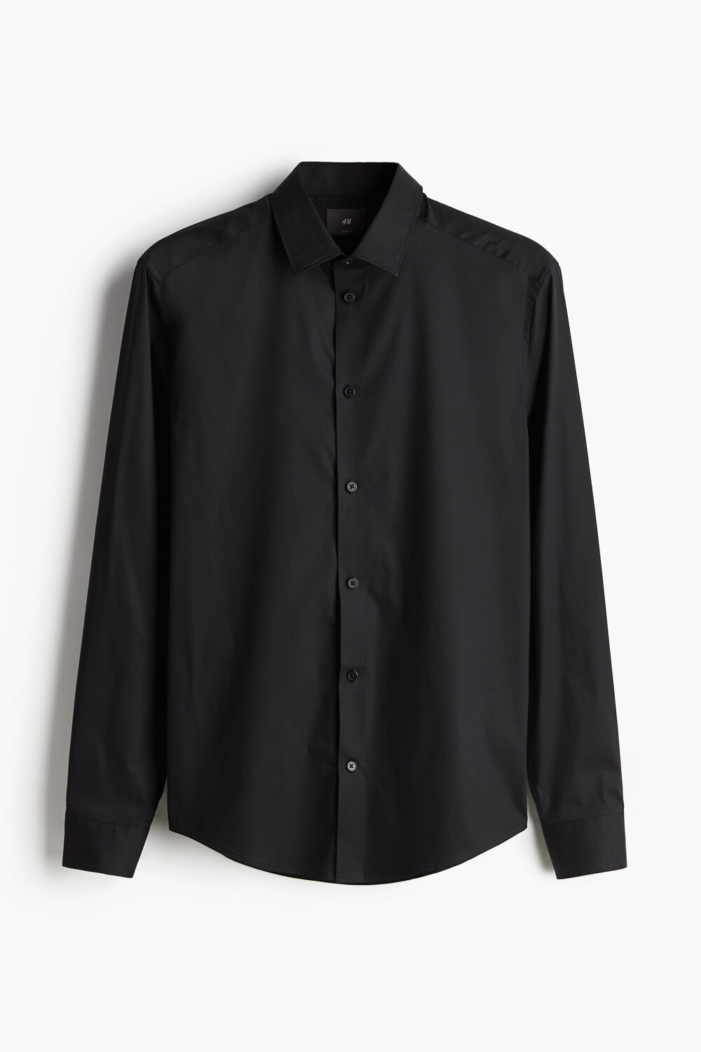 

Рубашка узкого кроя H&M, черный
