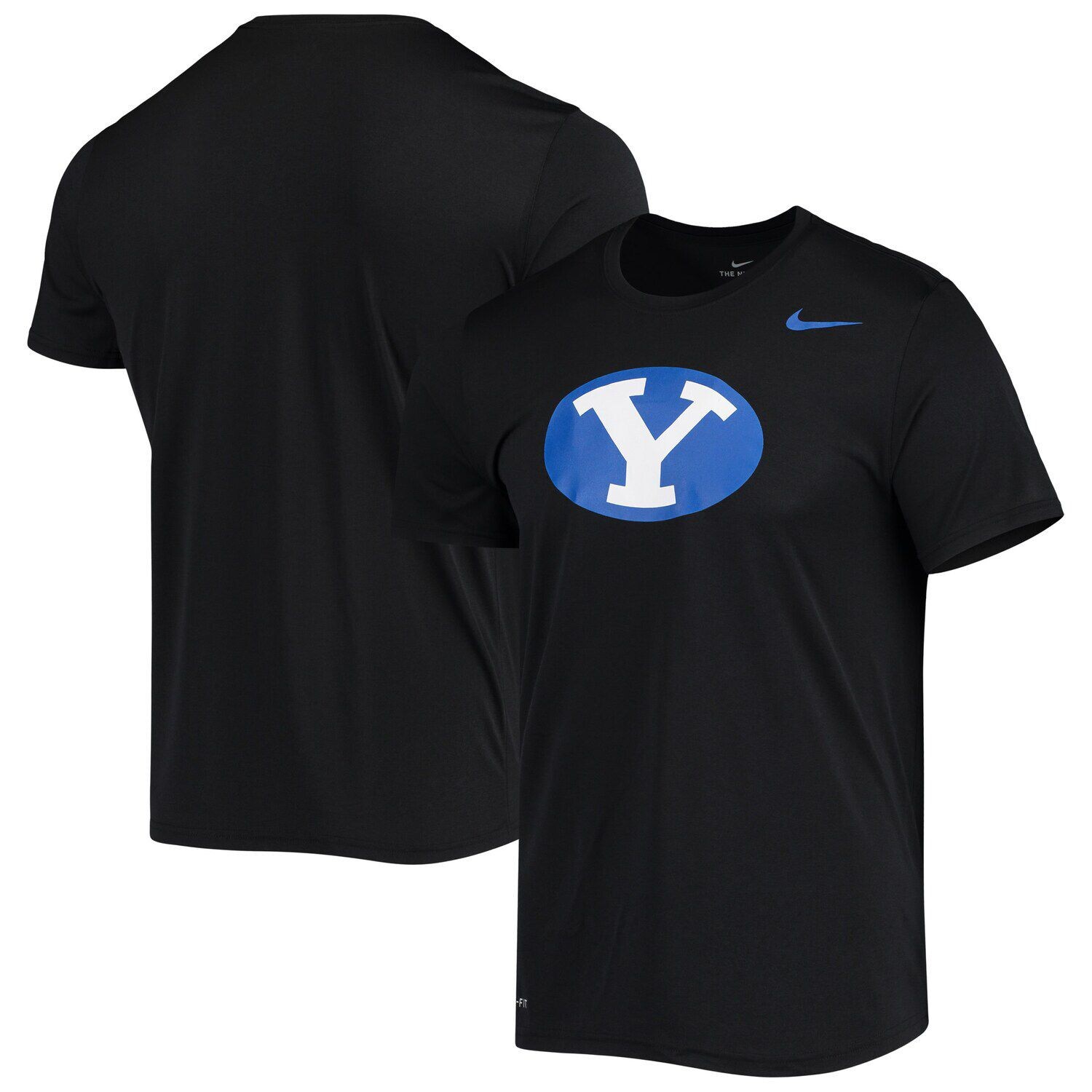 

Мужская черная футболка с логотипом Nike BYU Cougars School Legend Performance