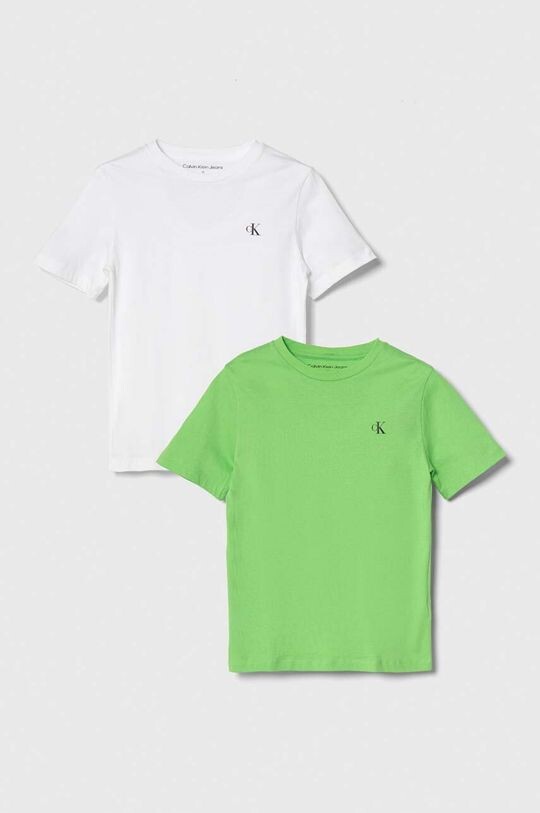 

Детские хлопковые футболки Calvin Klein Jeans, 2 пары, зеленый