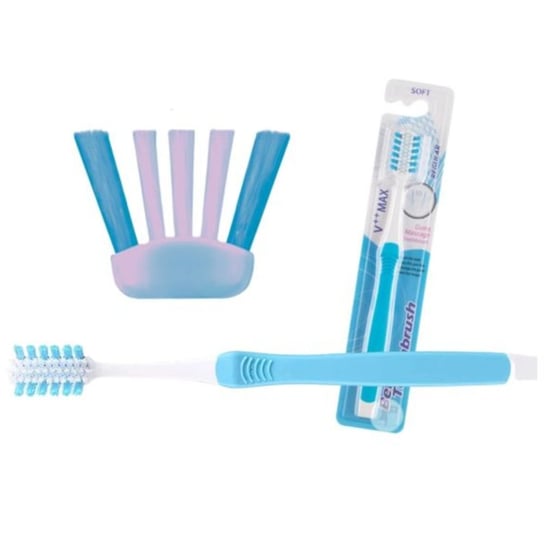 Мягкая зубная щетка V++max Better Toothbrush, синяя, inna