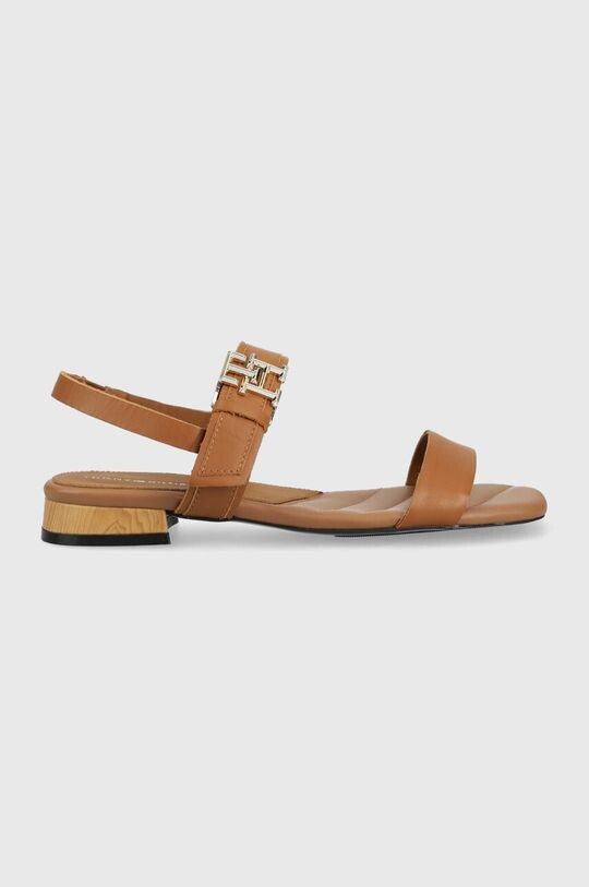 

Кожаные сандалии HARDWARE FLAT SANDAL Tommy Hilfiger, коричневый