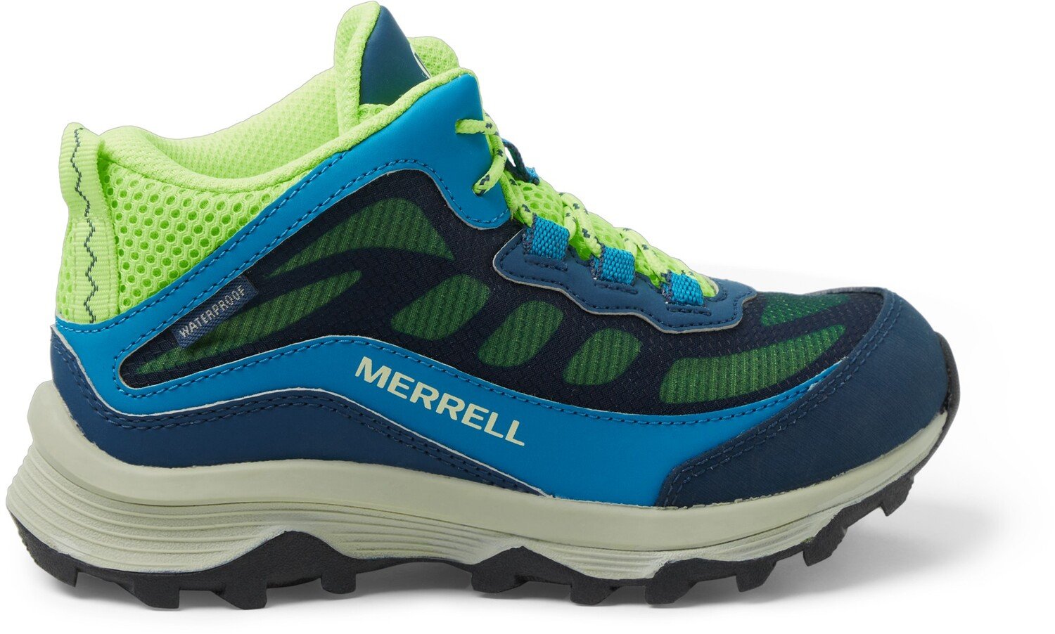 

Походные ботинки Moab Speed ​​Mid водонепроницаемые — детские Merrell, синий