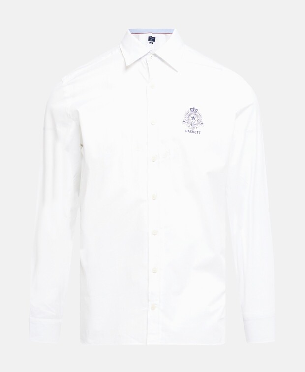 

Рубашка с длинными рукавами – облегающий крой Hackett London, белый
