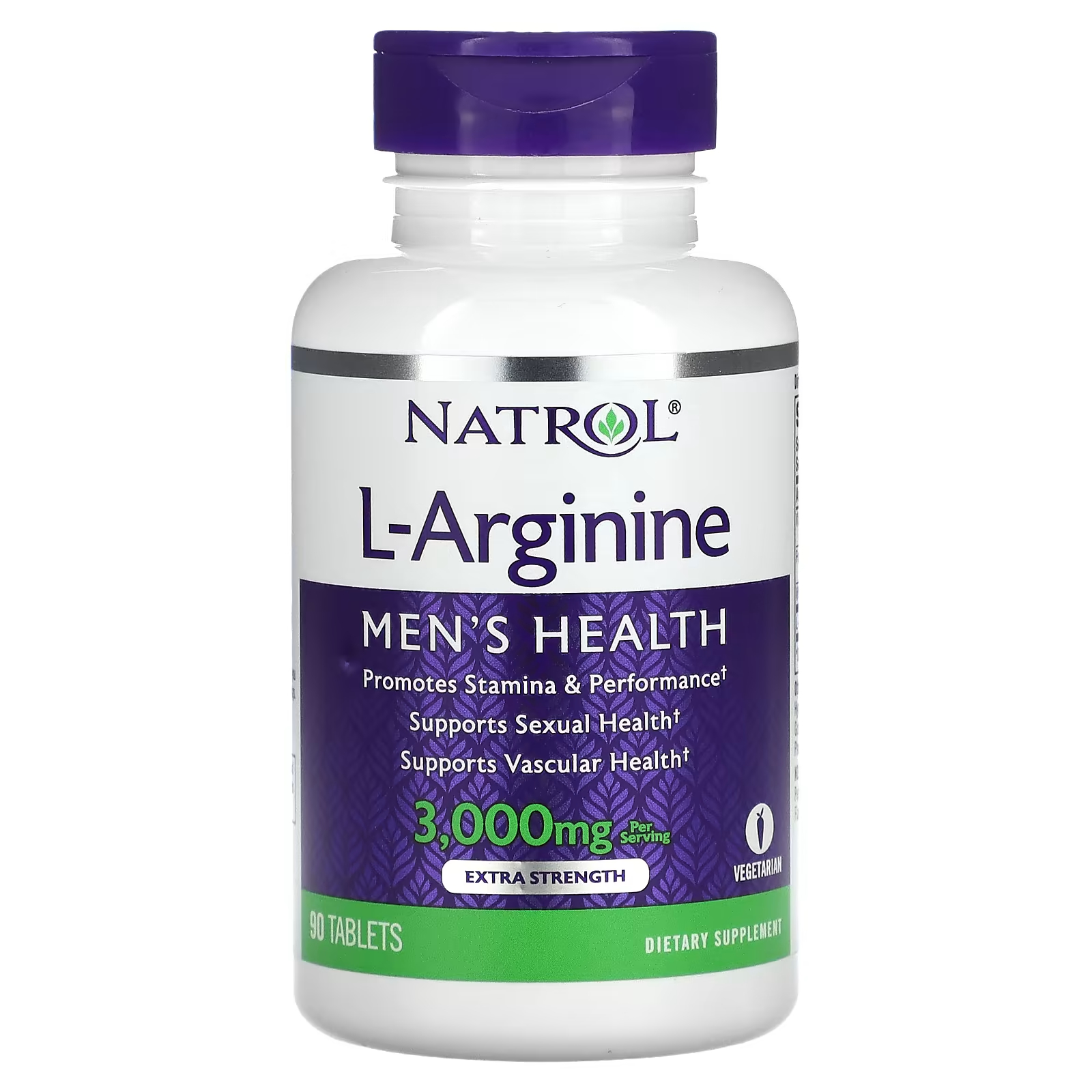 Natrol L-аргинин Extra Strength 3000 мг 90 таблеток (1000 мг на таблетку) ашваганда nature s truth extra strength 3000 мг 90 капсул