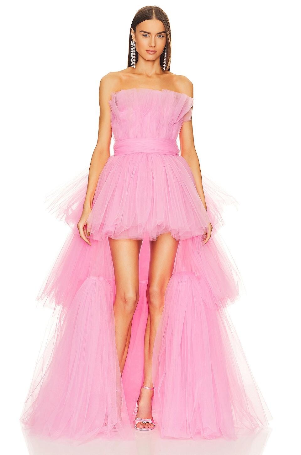 

Платье макси Bronx and Banco Anna Tiered Maxi Gown, цвет Baby Pink