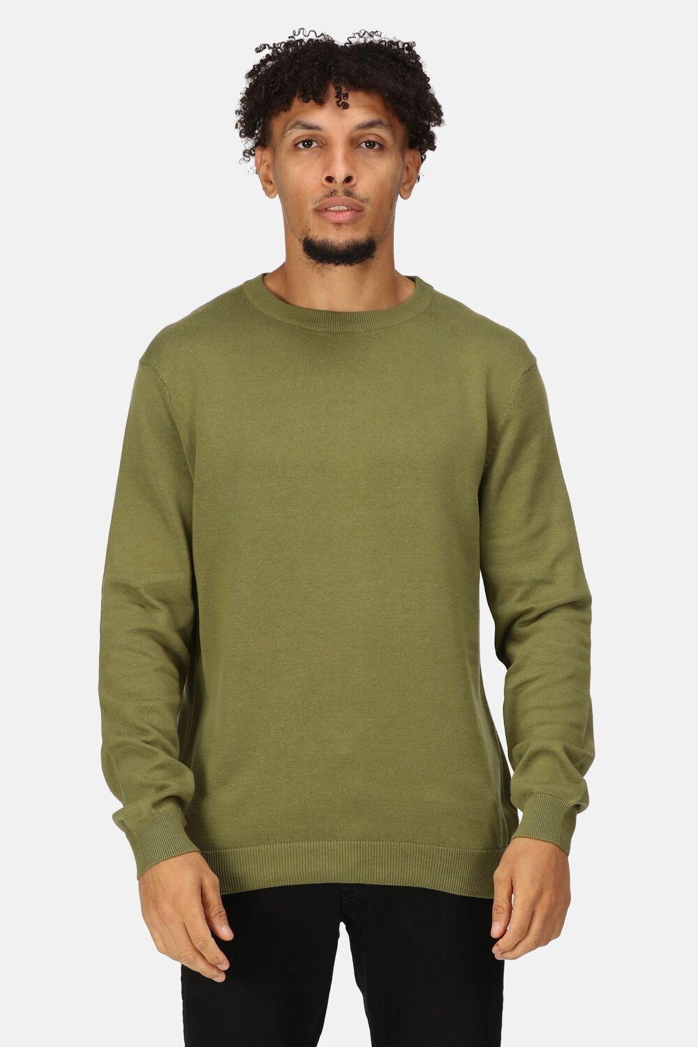Вязаный свитер из экологически чистого хлопка Kaelen Regatta, зеленый