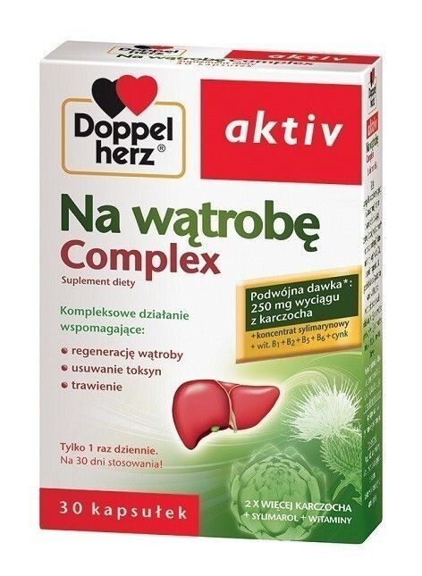 

Препарат, поддерживающий функцию печени Doppelherz aktiv Na wątrobę complex, 30 шт