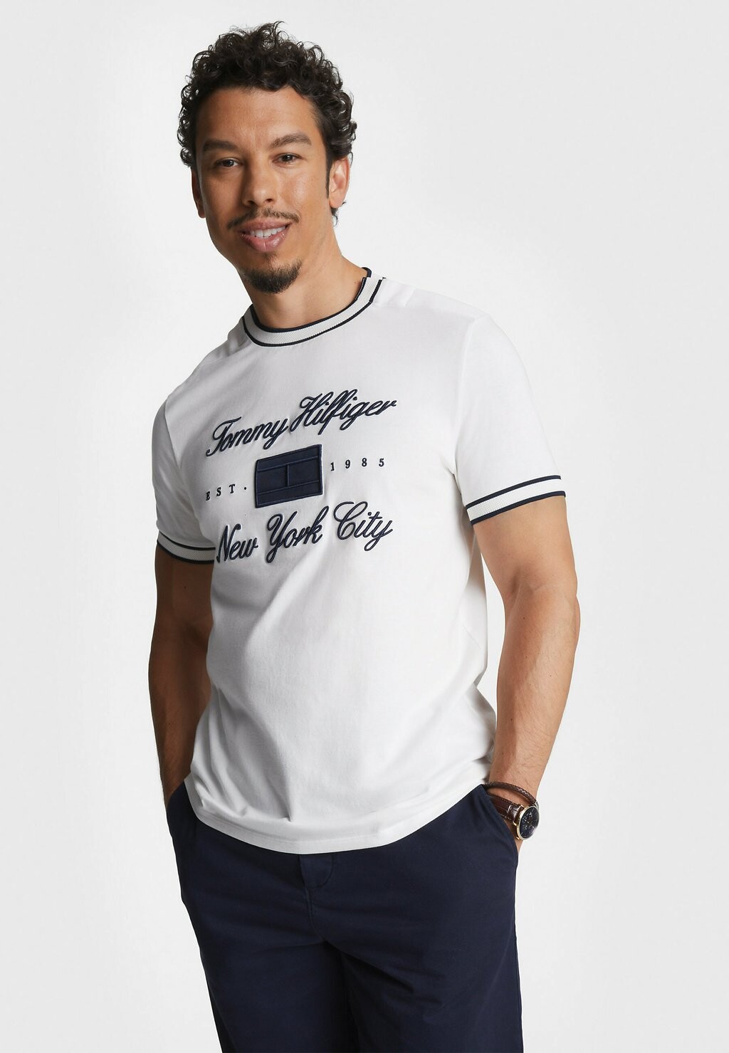 

Футболка с принтом ADAPTIVE BIRD'S EYE Tommy Hilfiger, замша белая